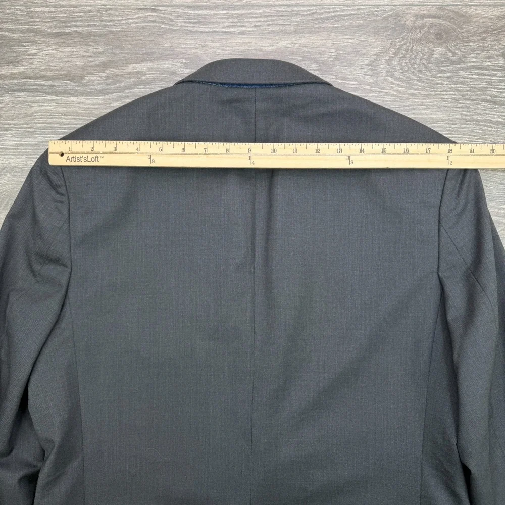 Banana Republic Marzotto Italy Wool Blazer Mens 42R Charcoal Sport Coat Jacket